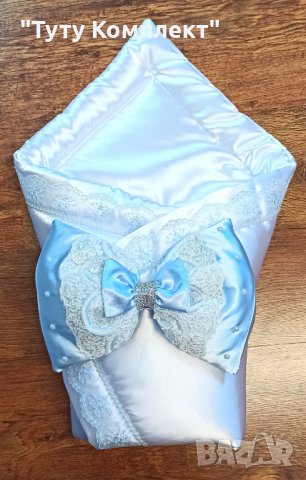 Сатенено порт бебе тип прегърни ме за изписване и за бебета от 0 до 6м, снимка 14 - Спално бельо и завивки - 37954349