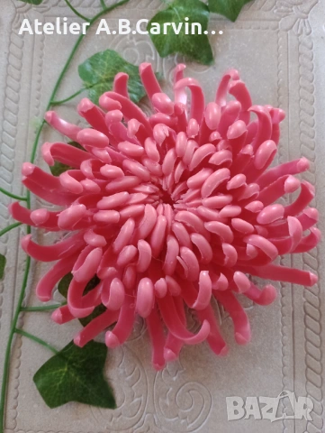 Уникален глицеринов сапун с форма на хризантема, стилна украса за дома, снимка 2 - Декорация за дома - 53607651