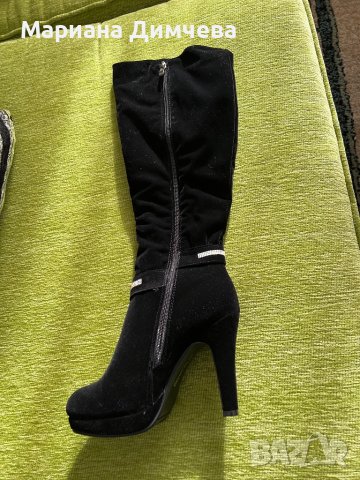 НОВИ!!!Дамски ботуши със Сваровски орнаменти, снимка 5 - Дамски ботуши - 43405701