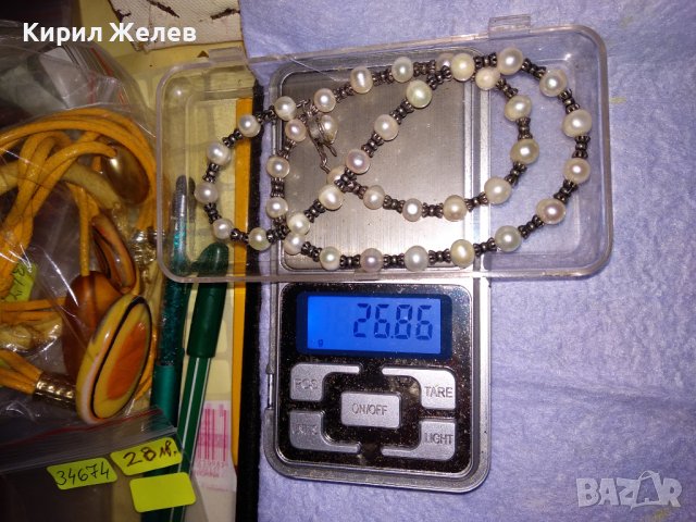 СТАРО ФИНО РЕТРО - АРТ ПЕРЛЕНО КОЛИЕ ЕСТЕСТВЕНИ РЕЧНИ ПЕРЛИ 34674, снимка 6 - Колиета, медальони, синджири - 39139811