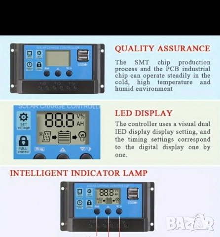 Соларен Контролер 100 А Чисто Нов, снимка 2 - Къмпинг осветление - 52967988