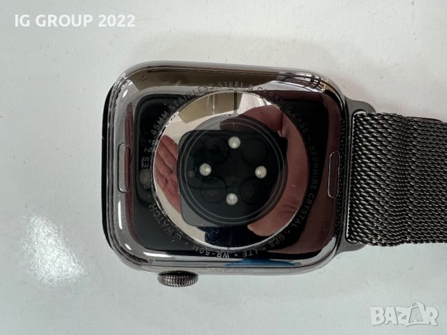 Apple Watch Series 7 45mm GPS Graphite stainless , снимка 4 - Мъжки - 40343903