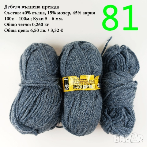 Евтини прежди в малки количества - нови и остатъци, снимка 15 - Други - 52029822