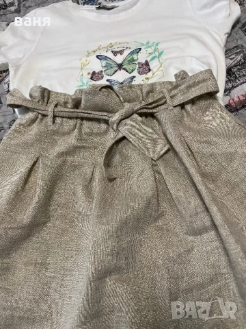 Пола с висока талия GANG и блузка, снимка 3 - Поли - 51091888