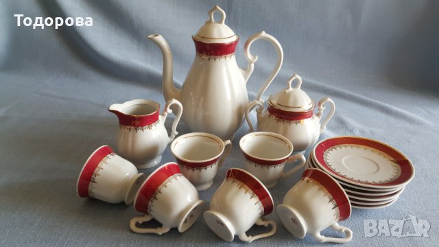 Сервиз  за кафе от фин немски порцелан - 15 части, снимка 5 - Сервизи - 33677253