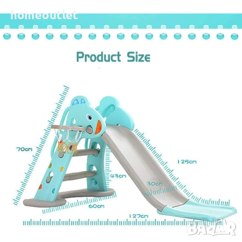 ПРОМОЦИЯ Детска мултифункционална пързалка от HDPE пластмаса M018BLUEDE, снимка 4 - Други - 52751911