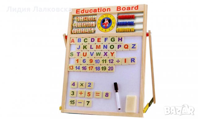 6 в 1 Образователна дървена дъска Akor, снимка 2 - Образователни игри - 28249439