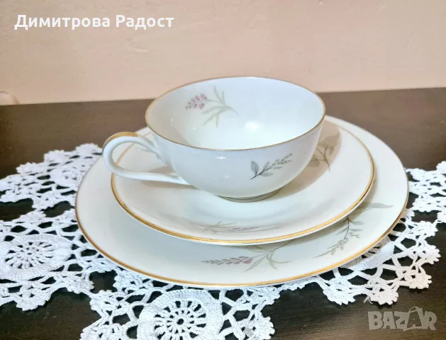 Порцеланов троен сет за чай /кафе на Бавария! Състояние ново! , снимка 5 - Сервизи - 49129996