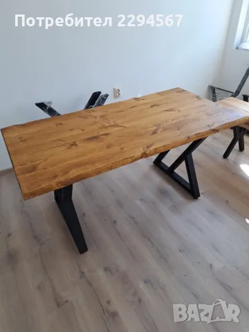 маса,плот от естествено дърво,масив , снимка 3 - Маси - 46638578