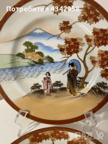 Античен комплект за чай. Япония. 1940-1950г., снимка 2 - Други ценни предмети - 49654872