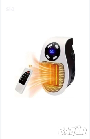 Вентилаторна печка Мини духалка, 400W с дистанционно и таймер, снимка 3 - Отоплителни печки - 26793917