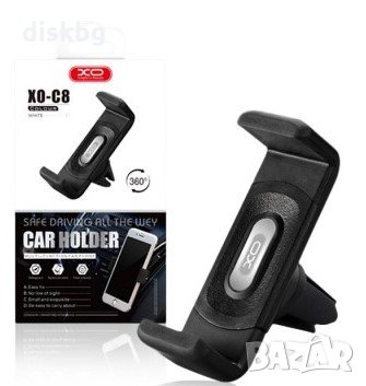 Нова GSM Стойка XO-C8 за кола към въздуховода, черна