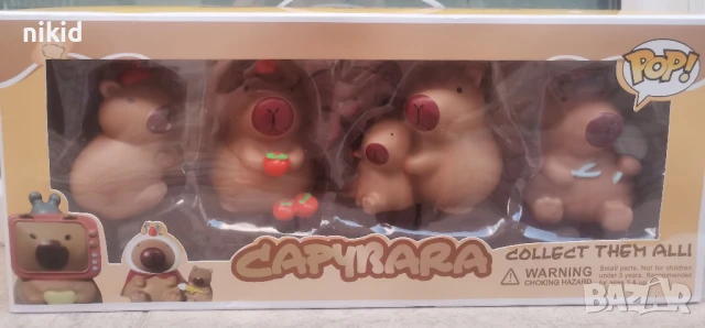 4 бр Капибара Capybara голяма фигурка фигурки пластмасови играчки за игра и украса 
