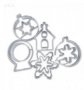Коледни резци резец пласмасова форма форми формички за линцер сладки линцери снежинка топка църква, снимка 3