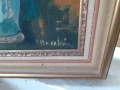 Прекрасна картина масло на платно - кожа подпис рамка, снимка 3