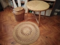 Плетени ратанова маса и нова рогозка, снимка 1