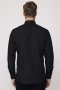 Класическа универсална черна мъжка риза Jak's collection, снимка 2