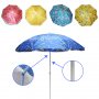 2275 Плажен чадър с чупещо рамо 160 см, снимка 1 - Къмпинг мебели - 33343996