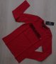 Червена блуза с гумен надпис, снимка 1
