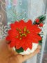 Коледни кашпи със сапунени коледни звезди и рози, снимка 7