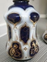 чифт2бр 57см/стари барокови порцеланови газени лампи/кобалт-злато, снимка 6