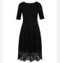 Черна рокля с дантела, снимка 3
