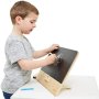 Нова Свободностояща черна дъска Janod дървена играчка писане рисуване, снимка 6