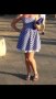 Morgan Дамска рокля и сандали - бяло и синьо каре, снимка 6