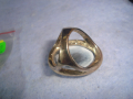 СТАР МЕДЕН ПРЪСТЕН с ПОЛИРАН ЮВЕЛИРНО ГОЛЯМ ЧЕРЕН АХАТ 91241, снимка 6