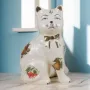 Порцеланова фигура котка с плодове , снимка 1