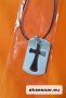 Ново колие с каишка медальон с висулка кръст в метална плочка модни бижута за подарък за Свети Вален, снимка 14