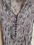 Красива елегантна, прозрачна, блуза -туника, с три четвърти ръкав , в сива щампа , снимка 7