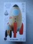 Дървена космическа дуо играчка със скрита мини ракета за малки деца, снимка 7