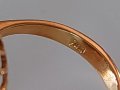 Дамски златен пръстен с гранати-18 карата злато(чехски гранати), снимка 10