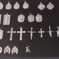 Сребърни медальони,плочки,висулки, снимка 1 - Антикварни и старинни предмети - 37674093