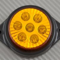 ЛЕД LED габарити, диодна светлина 7 SMD диода, ОРАНЖЕВИ , 12-24V , снимка 1 - Аксесоари и консумативи - 35424380
