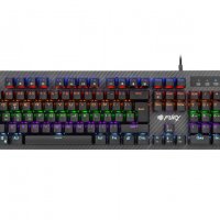 Механична Клавиатура Fury TORNADO, геймърска, подсветка Многоцветна, Черен, USB