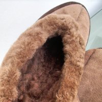 Дамски домашни обувки пантофи топлинки естествена кожа, снимка 6 - Пантофи - 32923847