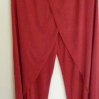 Дамски червен панталон - размер ХЛ, снимка 1 - Панталони - 37787500