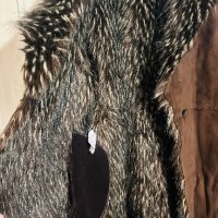 Дамско дълго кафяво палто, снимка 4 - Палта, манта - 43157117