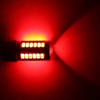 2 бр BA15S стоп светлини габарити крушки супер ярка червена светлина кола спирачка 33 лед SMD LED кр, снимка 4 - Аксесоари и консумативи - 28276746