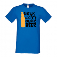 Мъжка тениска Save Water Drink Beer 5,Бира,Бирфест,Beerfest,Подарък,Изненада,Рожден Ден, снимка 5 - Тениски - 36387465