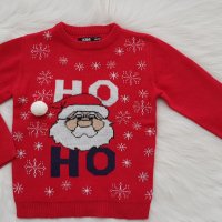 Коледен пуловер 7-8 години, снимка 4 - Детски Блузи и туники - 38312263