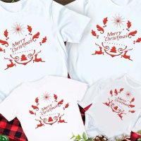 Коледни тениски, идеални за цялото семейство, снимка 2 - Коледни подаръци - 43118607