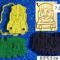 Томас Влакчето влак thomas train пластмасов резец форма фондан тесто бисквитки, снимка 1 - Форми - 32378601