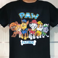 Нова детска тениска с дигитален печат PAW Patrol (Пес патрул) в черен цвят, снимка 7 - Детски тениски и потници - 36966845