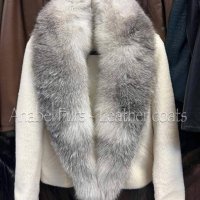 Луксозни дамски палта с естествен косъм, снимка 12 - Палта, манта - 38065701