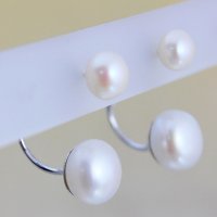 Интересни обеци  от естествени  перли, клас АА, снимка 4 - Обеци - 19846111