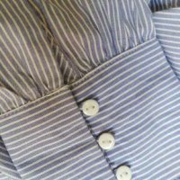 Летен сет от пола, бюстие и риза в синьо и бяло🍀❤M,M/L❤🍀арт.4283, снимка 7 - Комплекти - 36945508