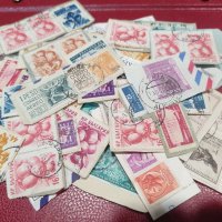 Пощенски марки изрезки от писма, снимка 1 - Филателия - 35098862